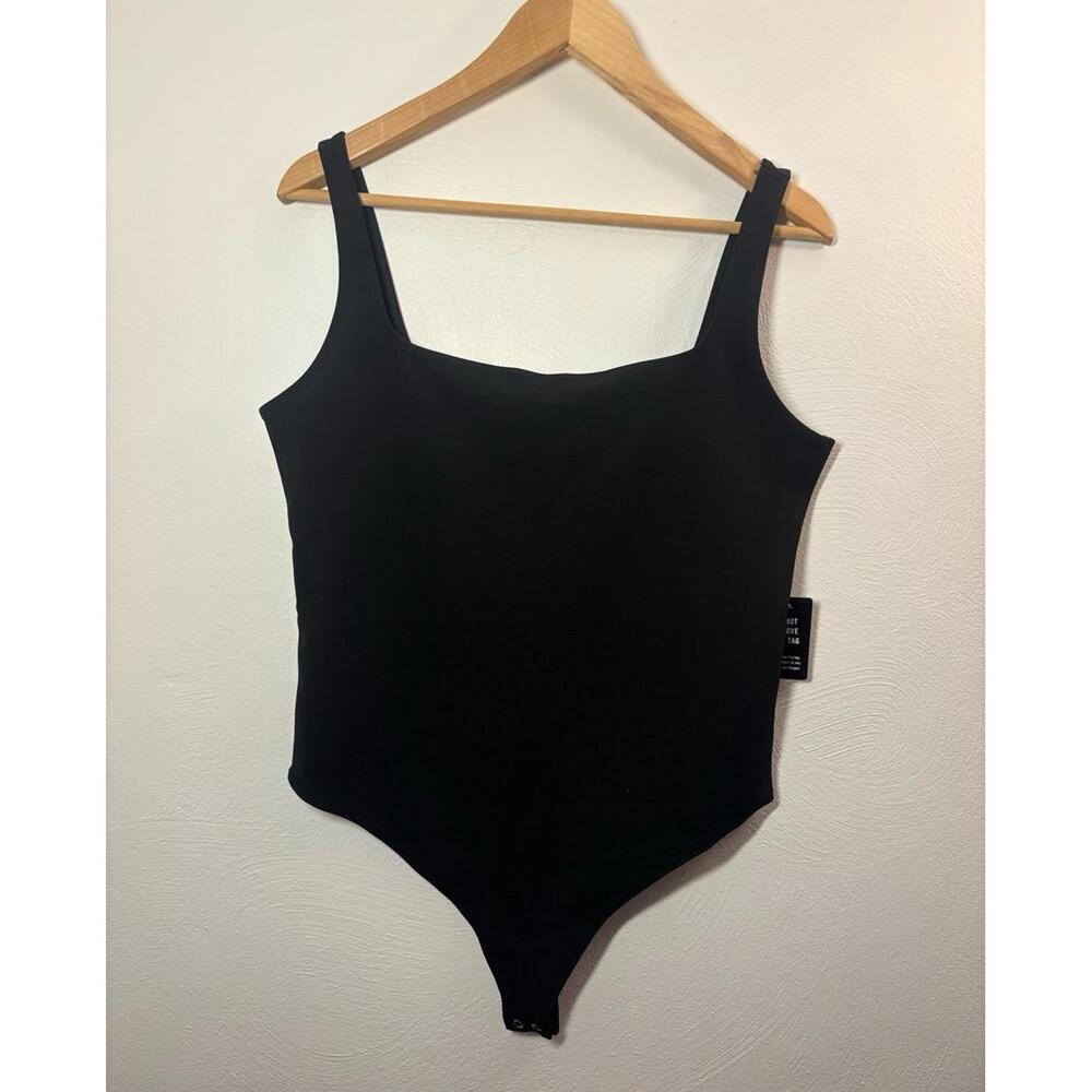 Express Square Neck Black Tank Top Bodysuit Size Large